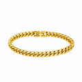 Pulsera Cubana Bold Oro 6MM