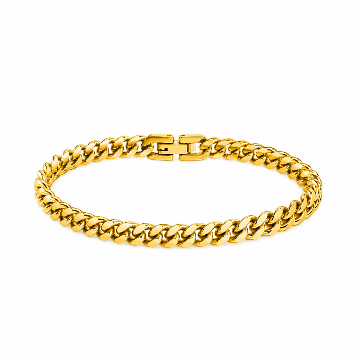 Pulsera Cubana Bold Oro 6MM