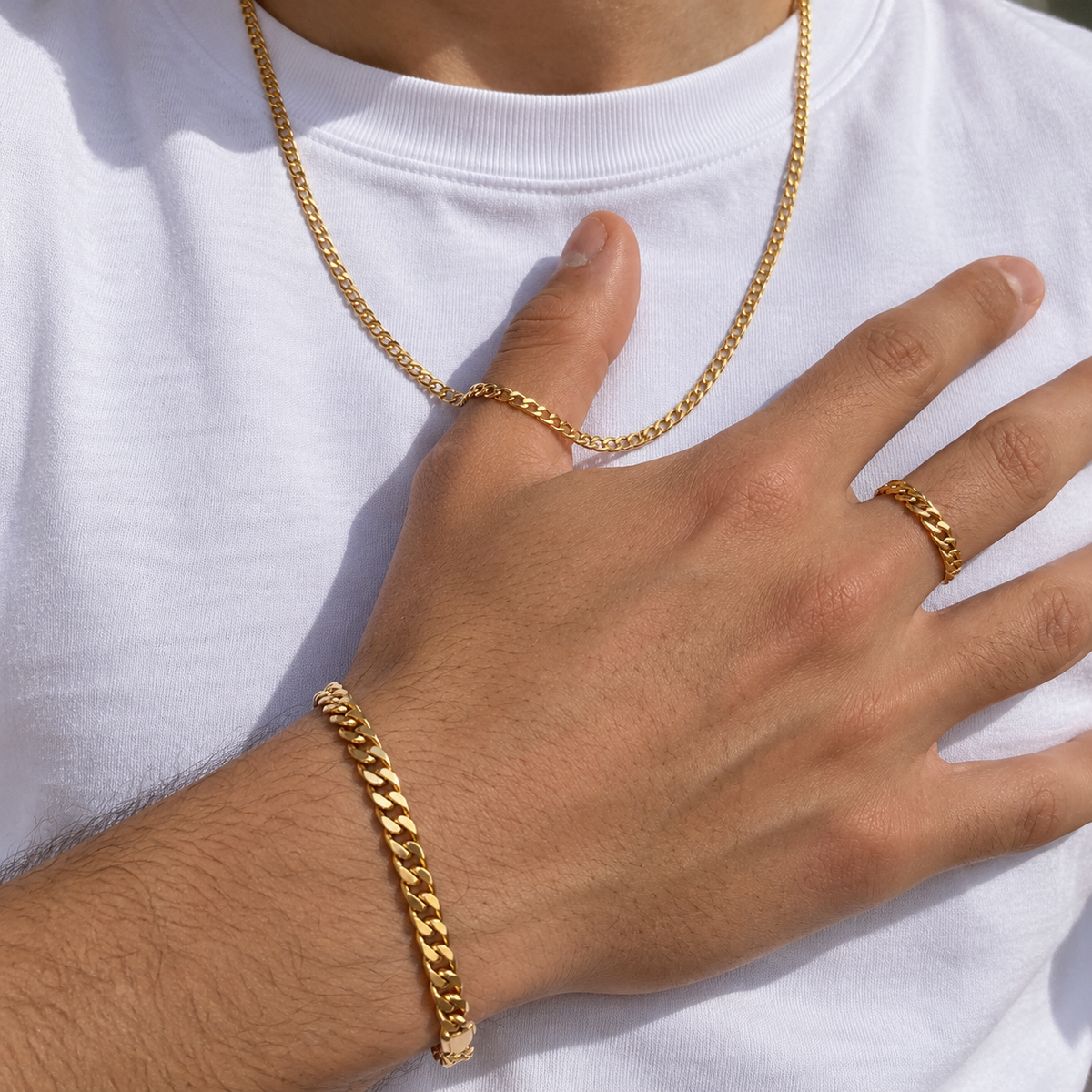 Pulsera Cubana Bold Oro 6MM