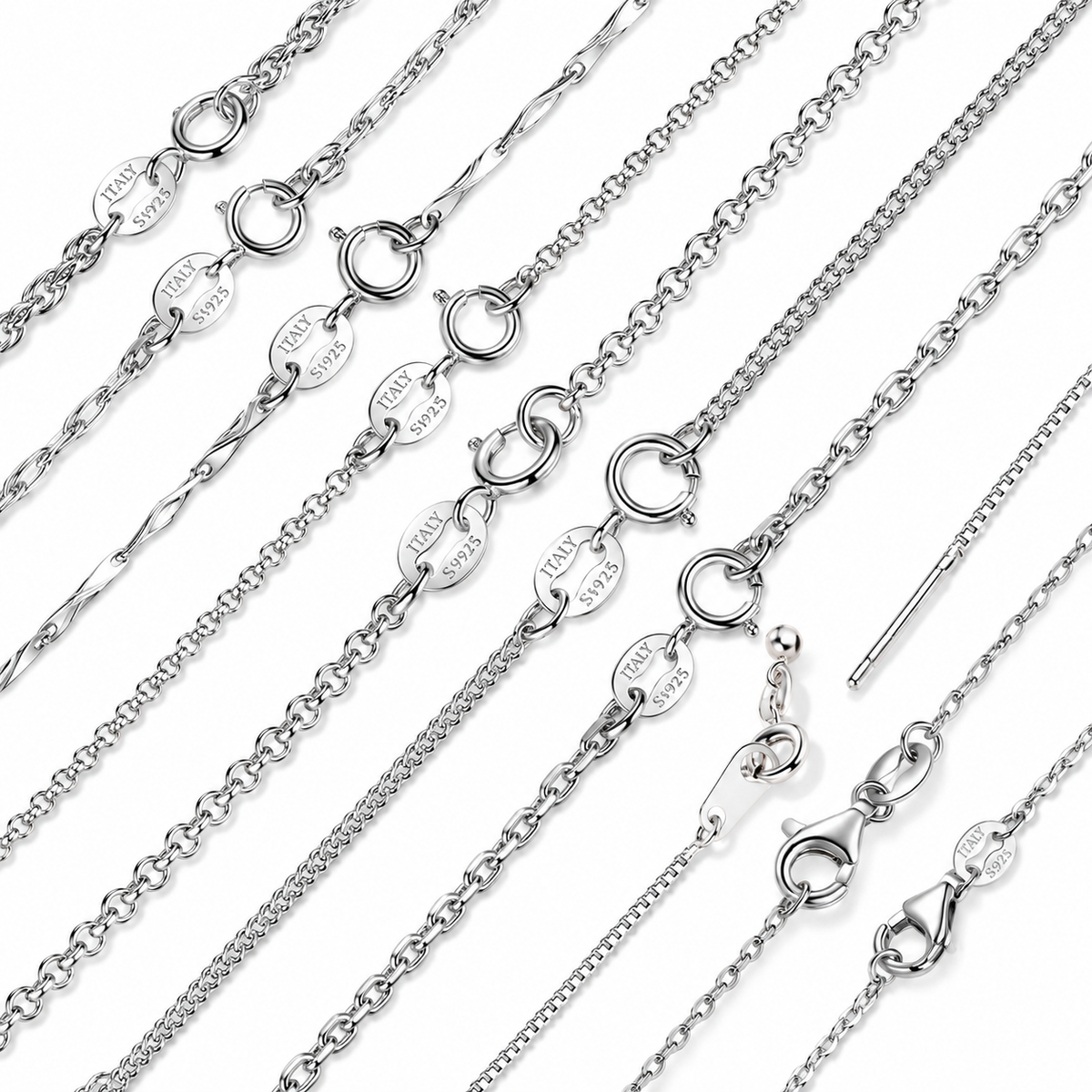 Cadena de Plata 925 Eslabón O · Ajustable