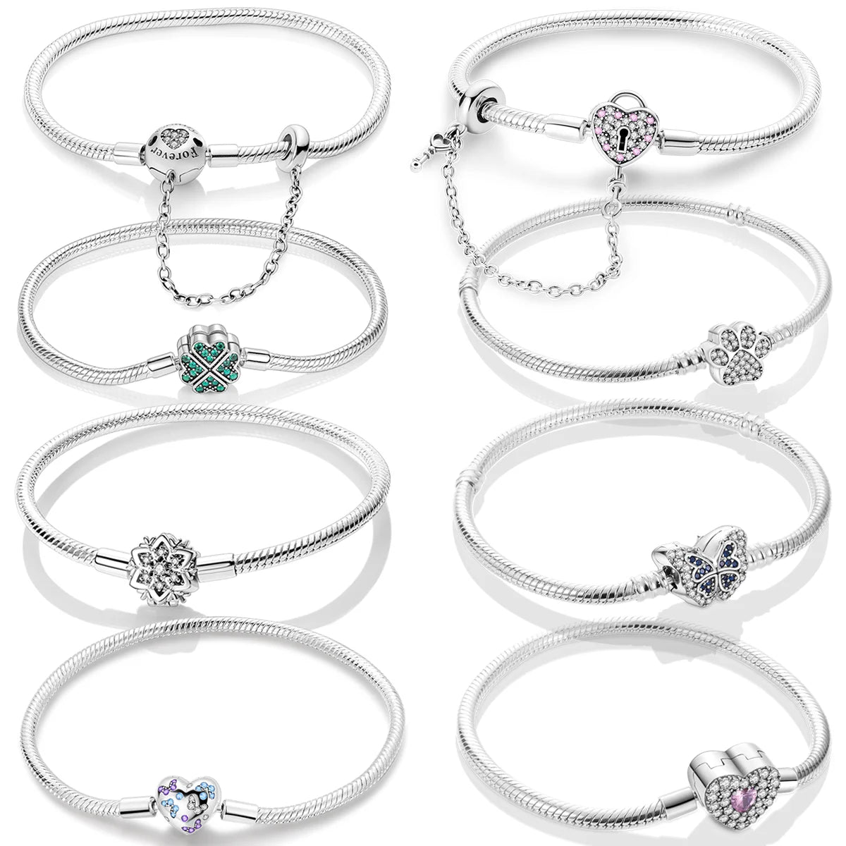 Pulsera de Plata 925 con Charms · 10 Diseños