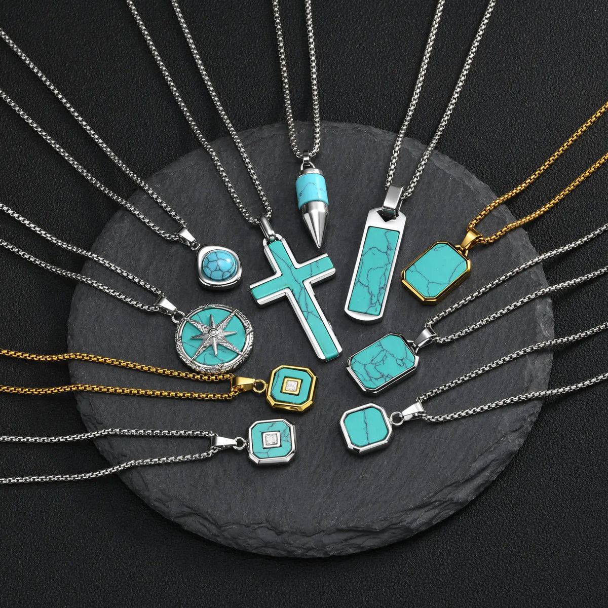 Colgante Piedra Turquesa · 10 Diseños