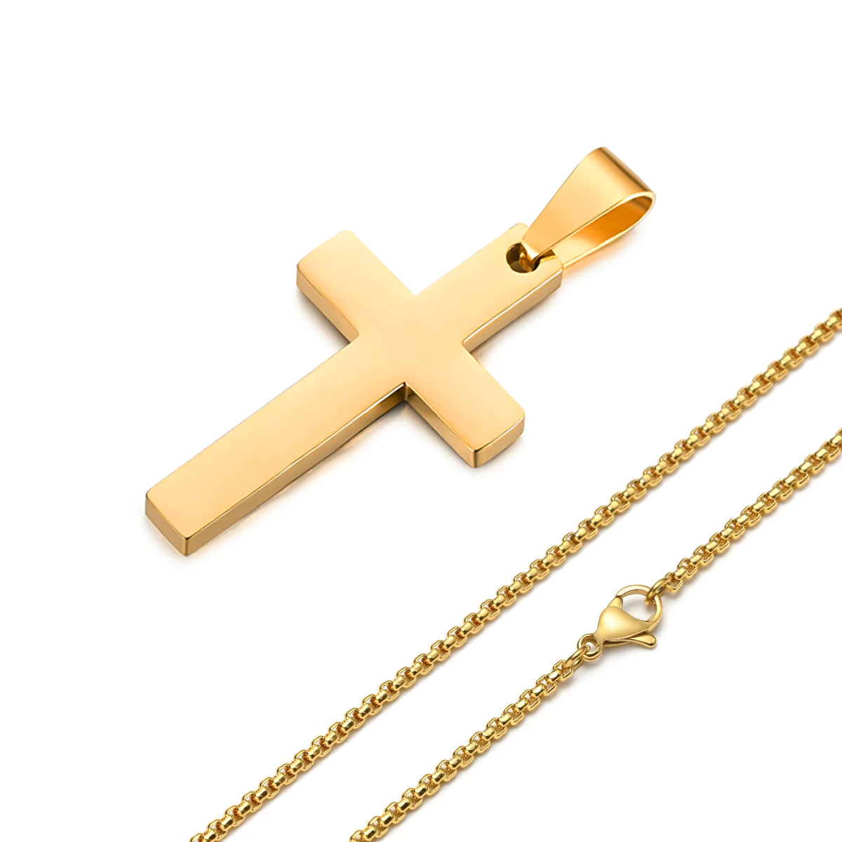 Collar Cruz Signature · 4 Tipos de Cadena