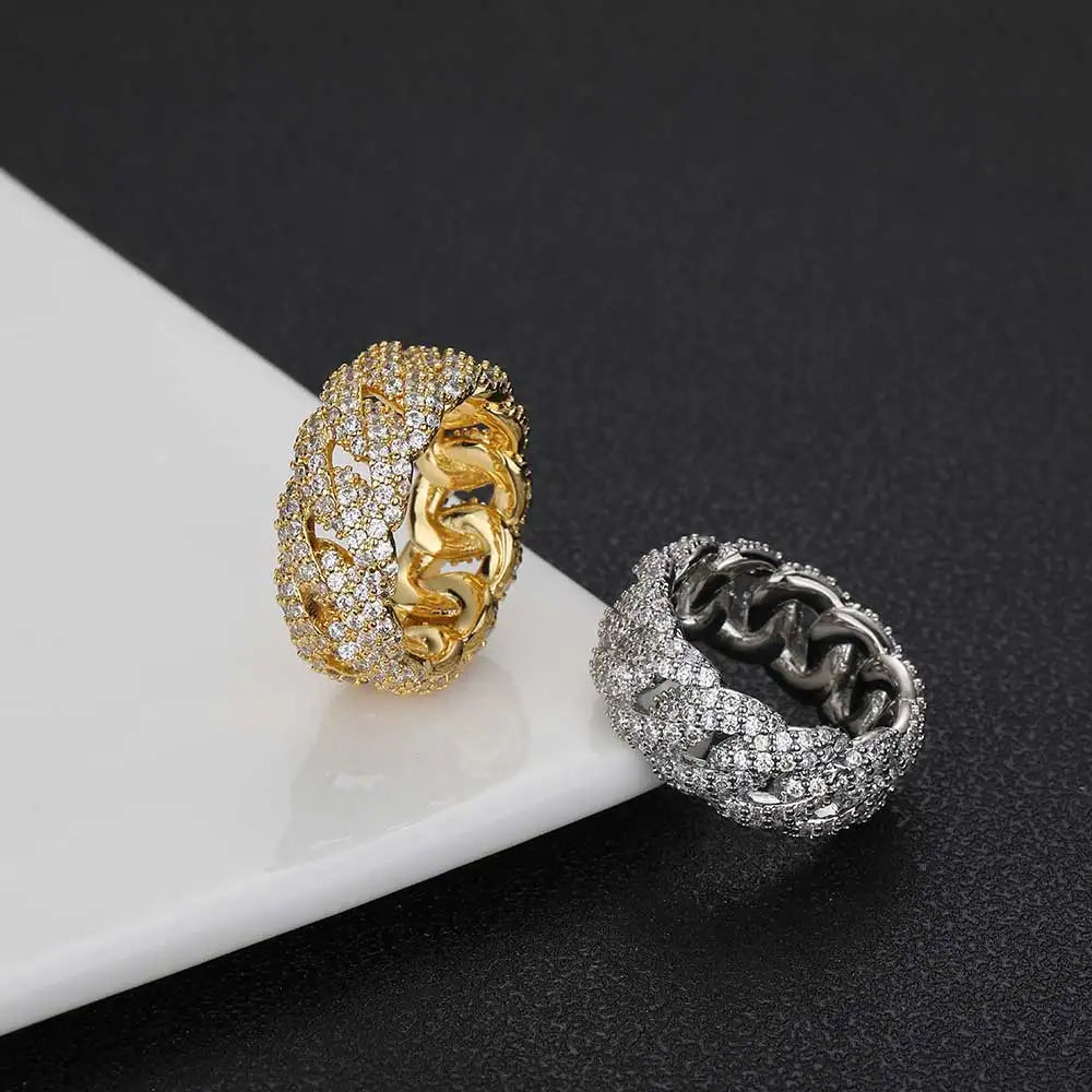 Anillo Cubano Iced con Circones