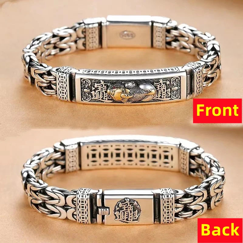 Pulsera de Plata 925 Pixiu · 58 g Maciza