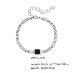 Pulsera Cubana con Piedra · 15 Estilos