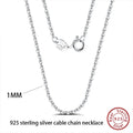 Cadena de Plata 925 Básica · 8 Estilos