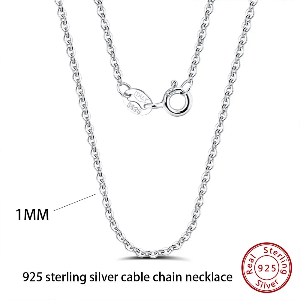 Cadena de Plata 925 Básica · 8 Estilos