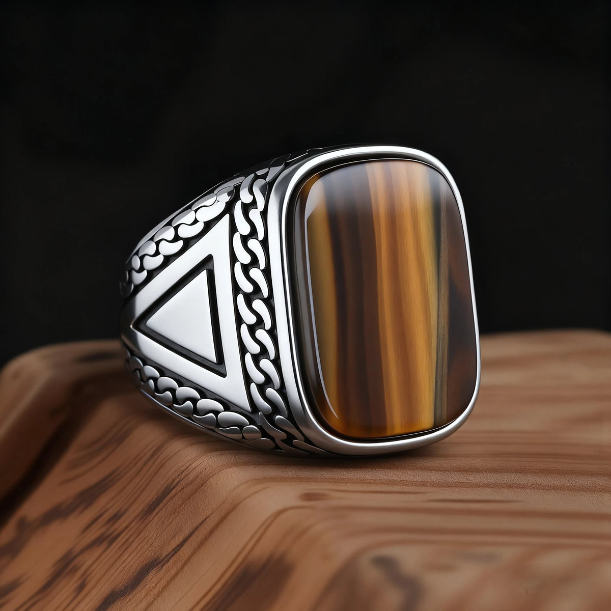 Anillo Sello Delta · 15 Piedras