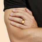 Anillo Sello Liso Cuadrado