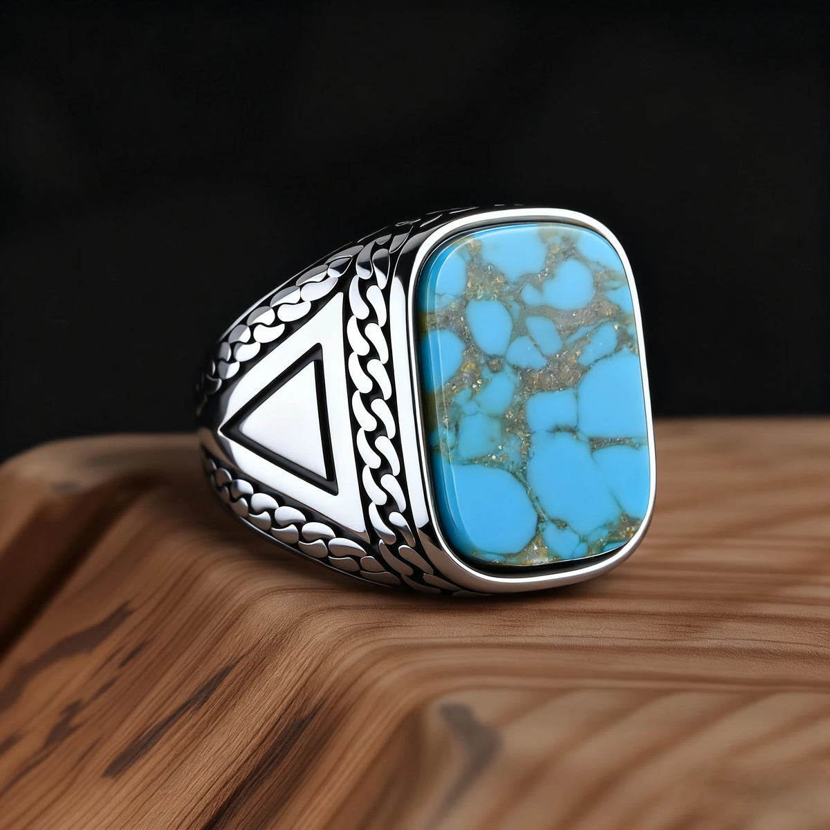 Anillo Sello Delta · 15 Piedras