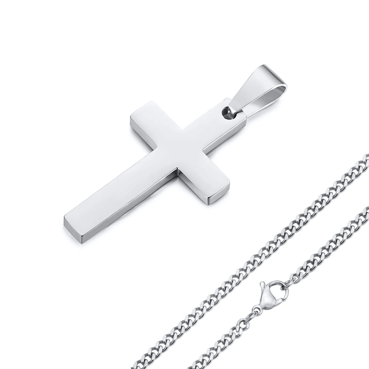 Collar Cruz Signature · 4 Tipos de Cadena