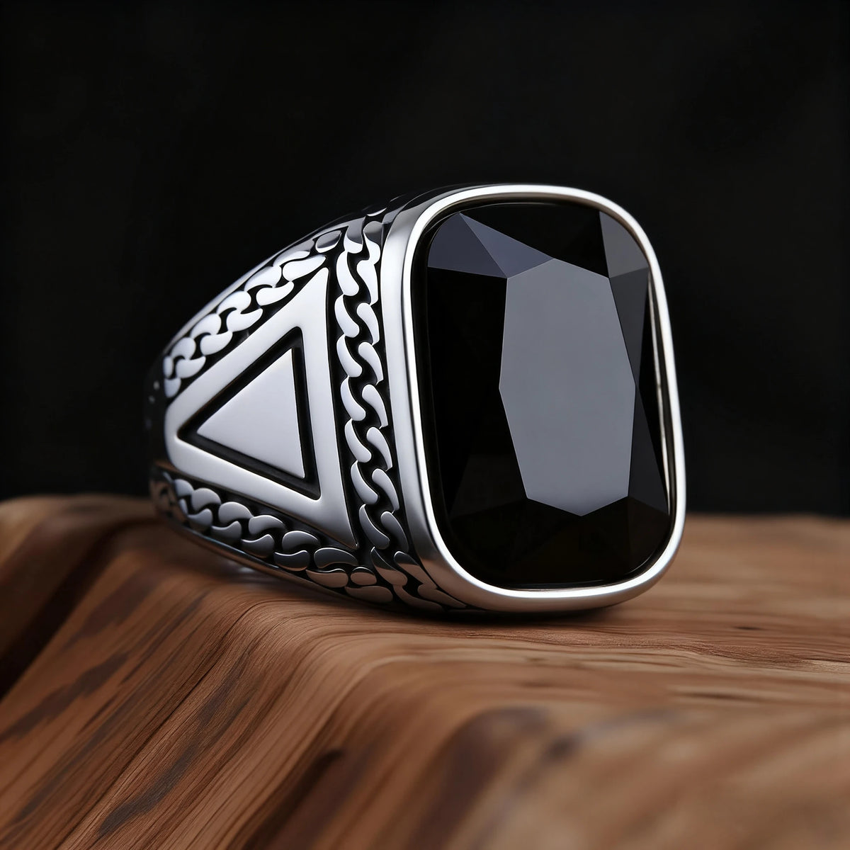 Anillo Sello Delta · 15 Piedras
