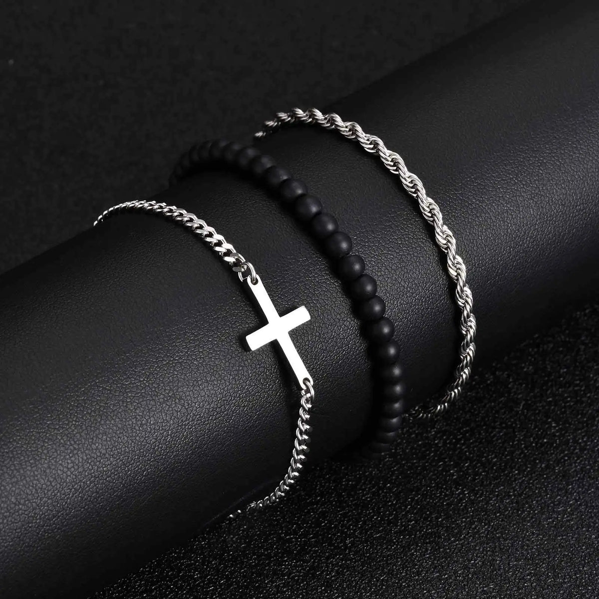 Set de 3 Pulseras Cruz