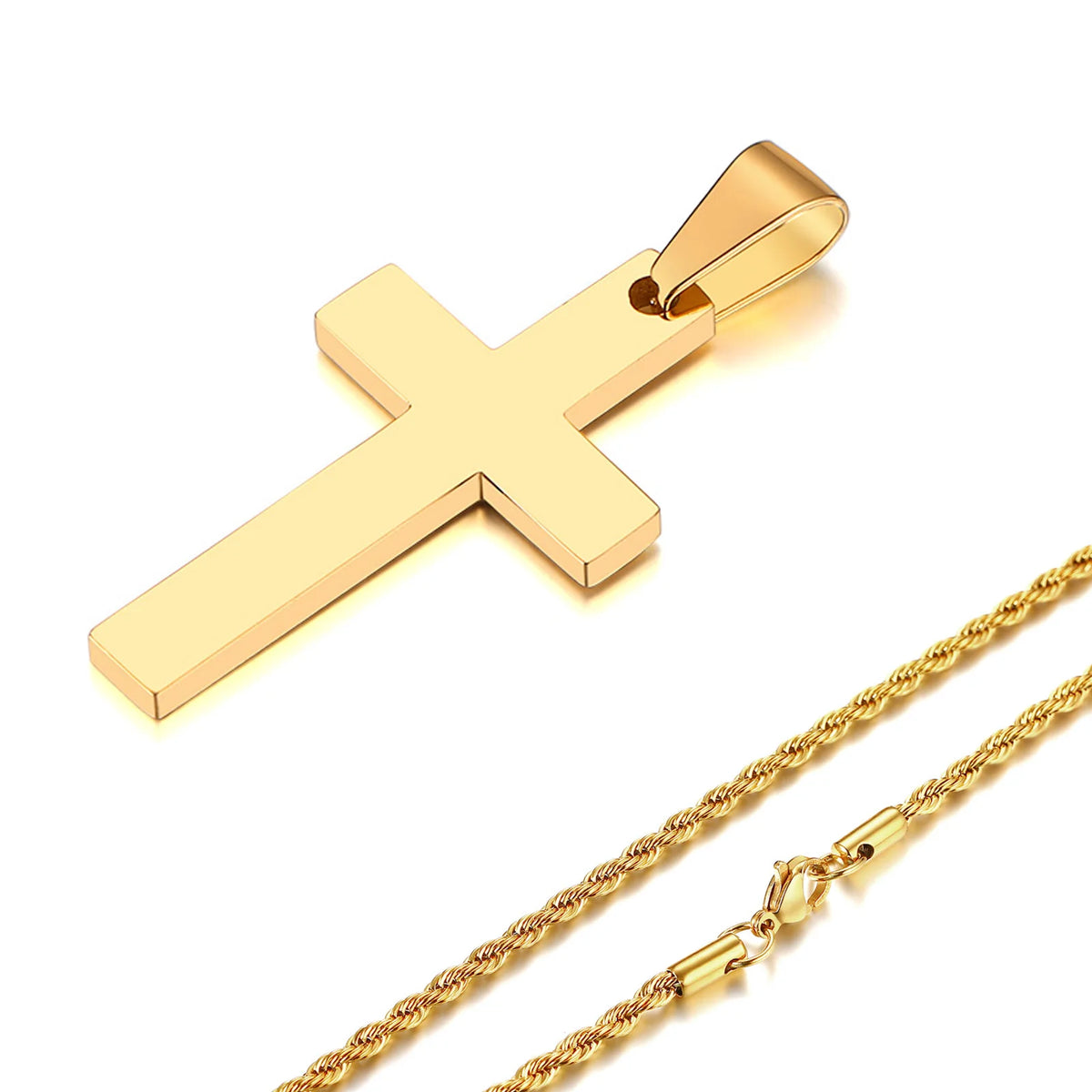 Collar Cruz Signature · 4 Tipos de Cadena