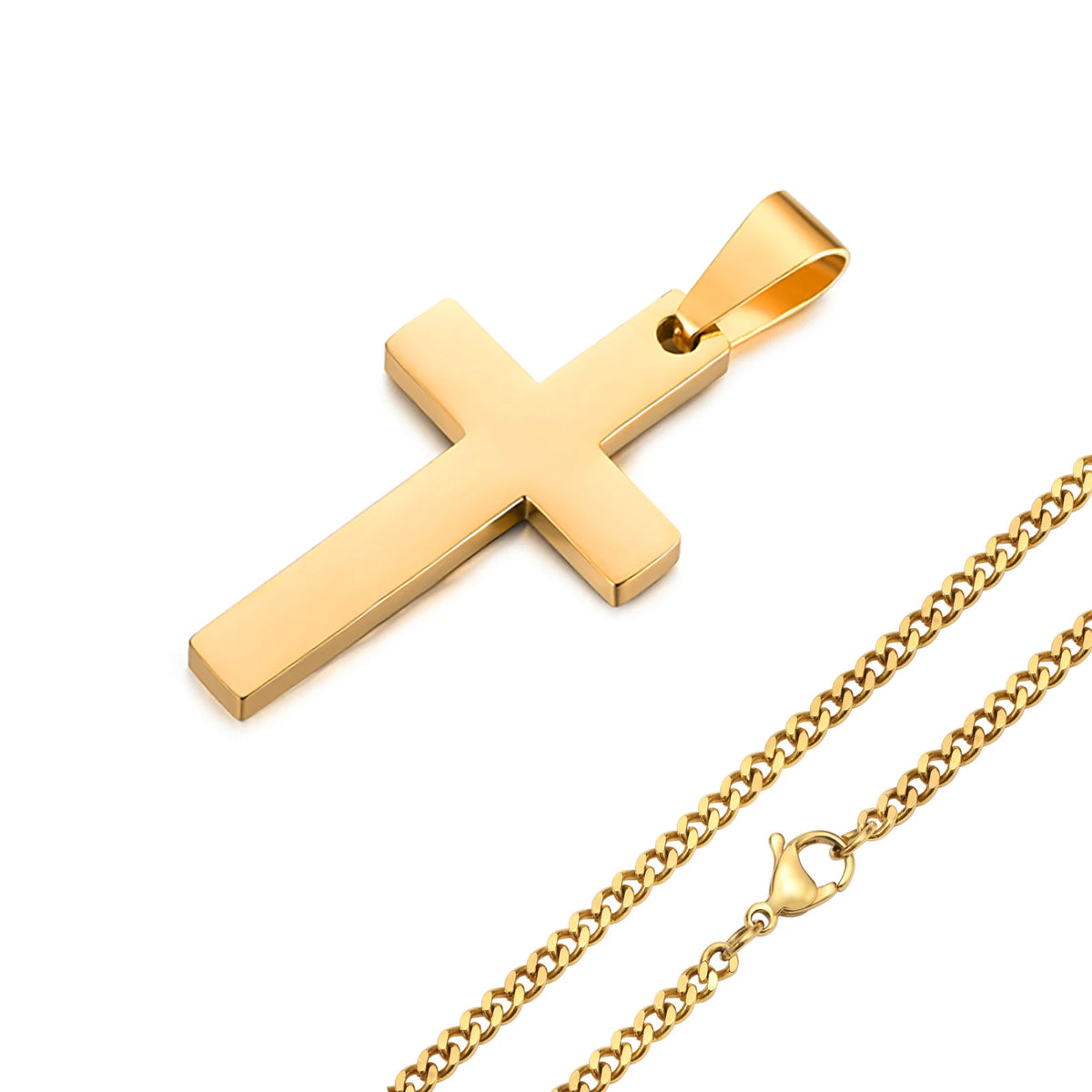 Collar Cruz Signature · 4 Tipos de Cadena