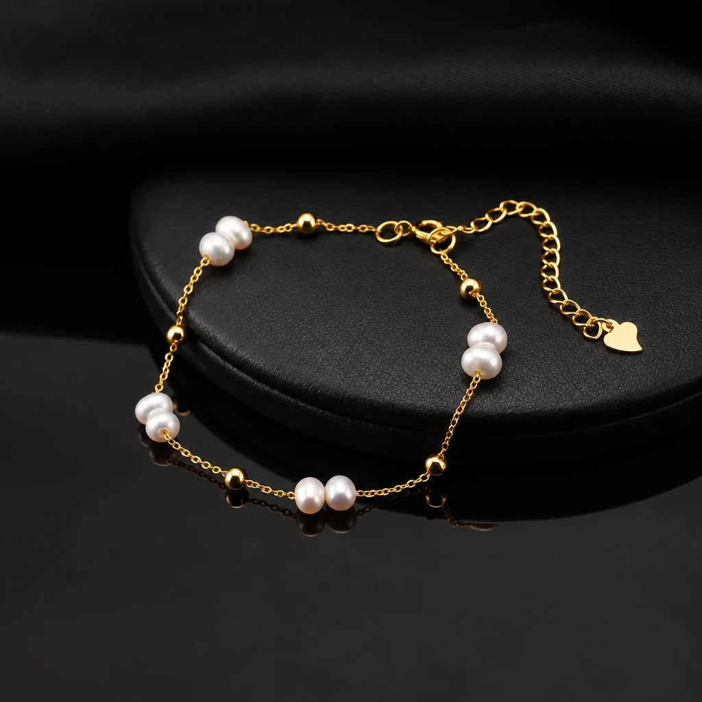 Pulsera de Plata 925 con Perlas Naturales