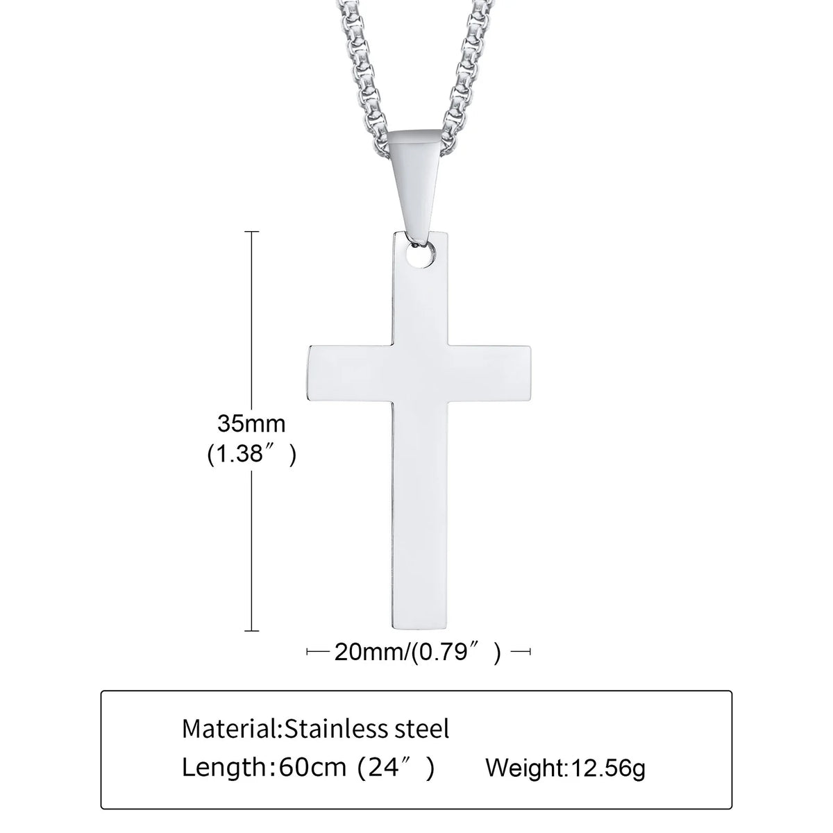 Collar Cruz Signature · 4 Tipos de Cadena