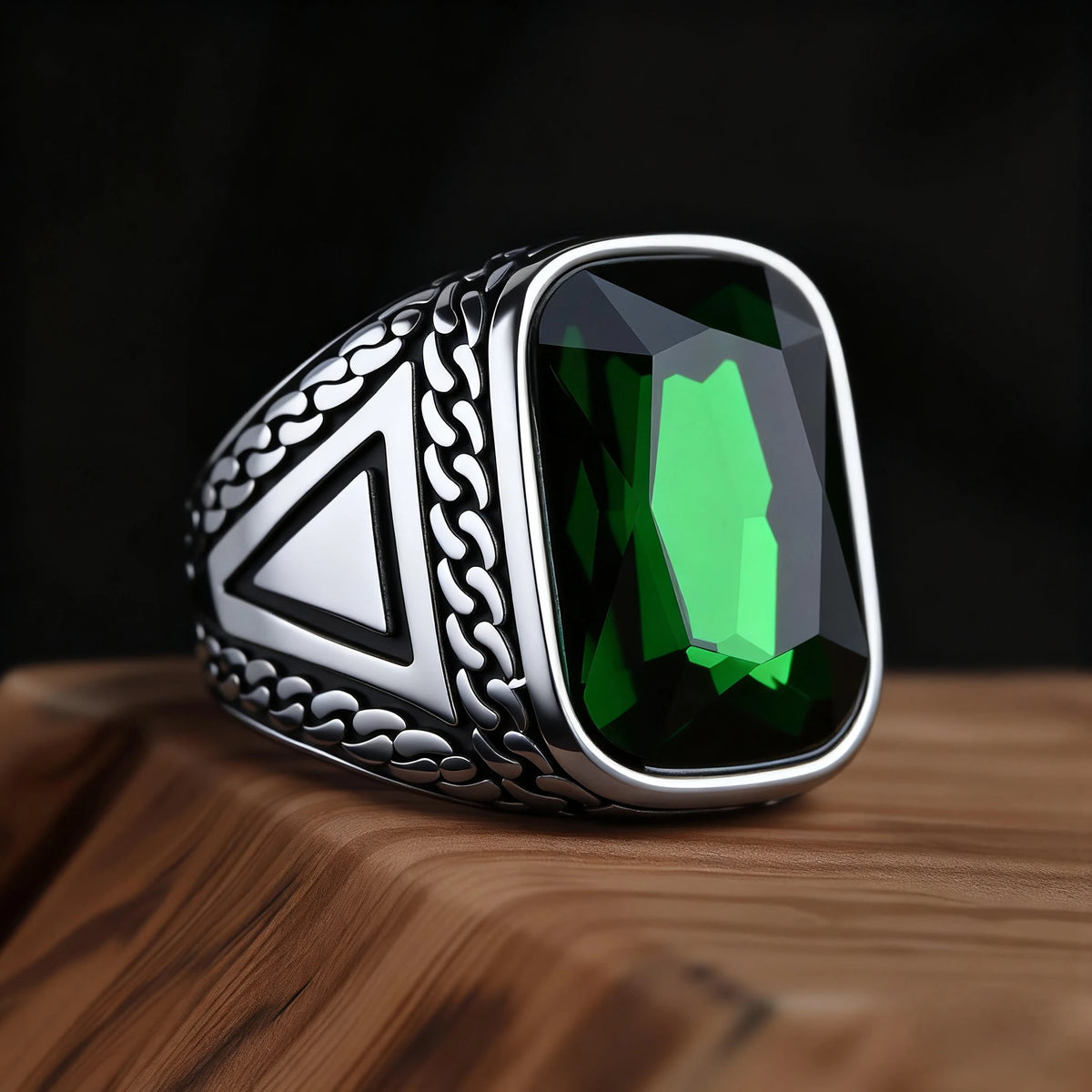 Anillo Sello Delta · 15 Piedras