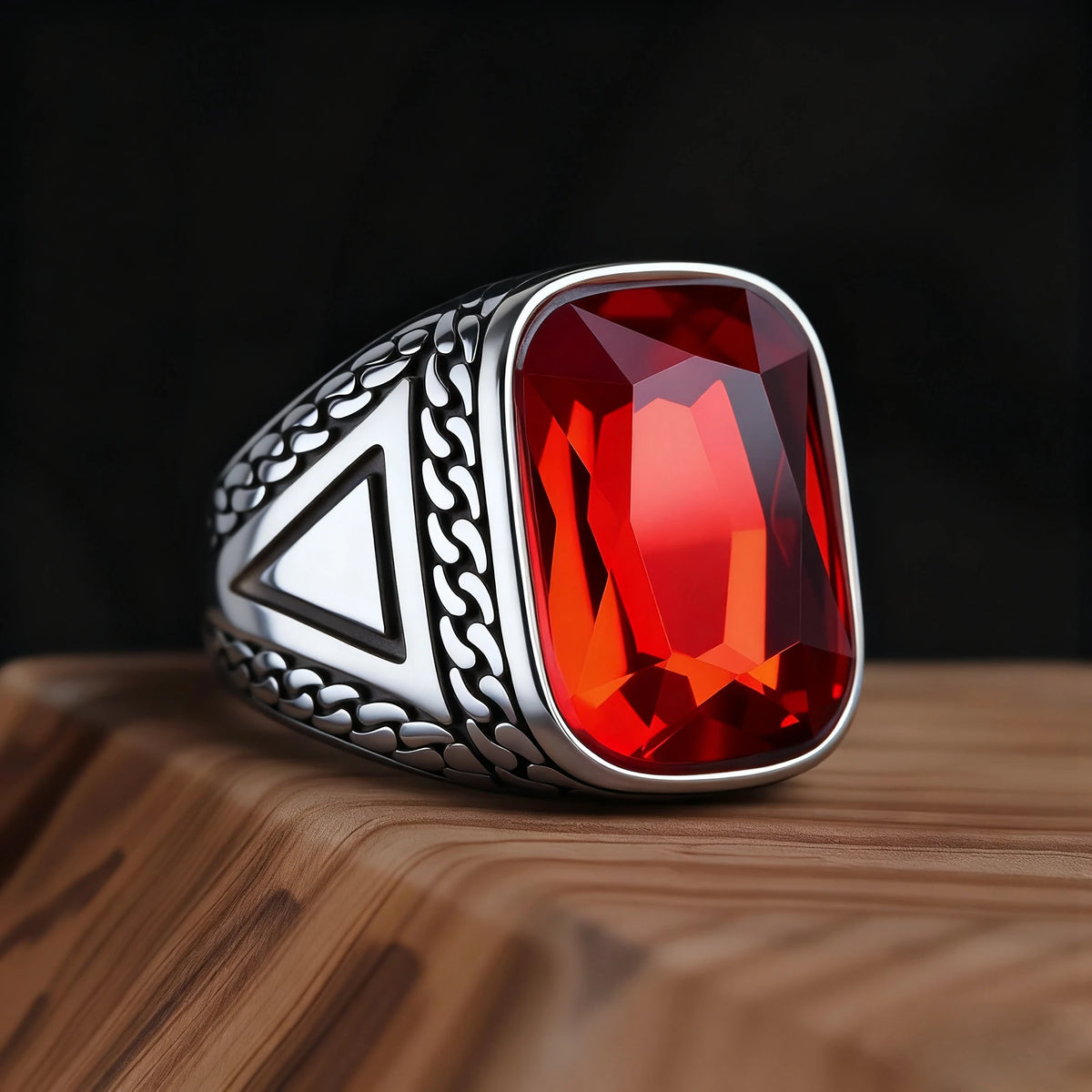 Anillo Sello Delta · 15 Piedras