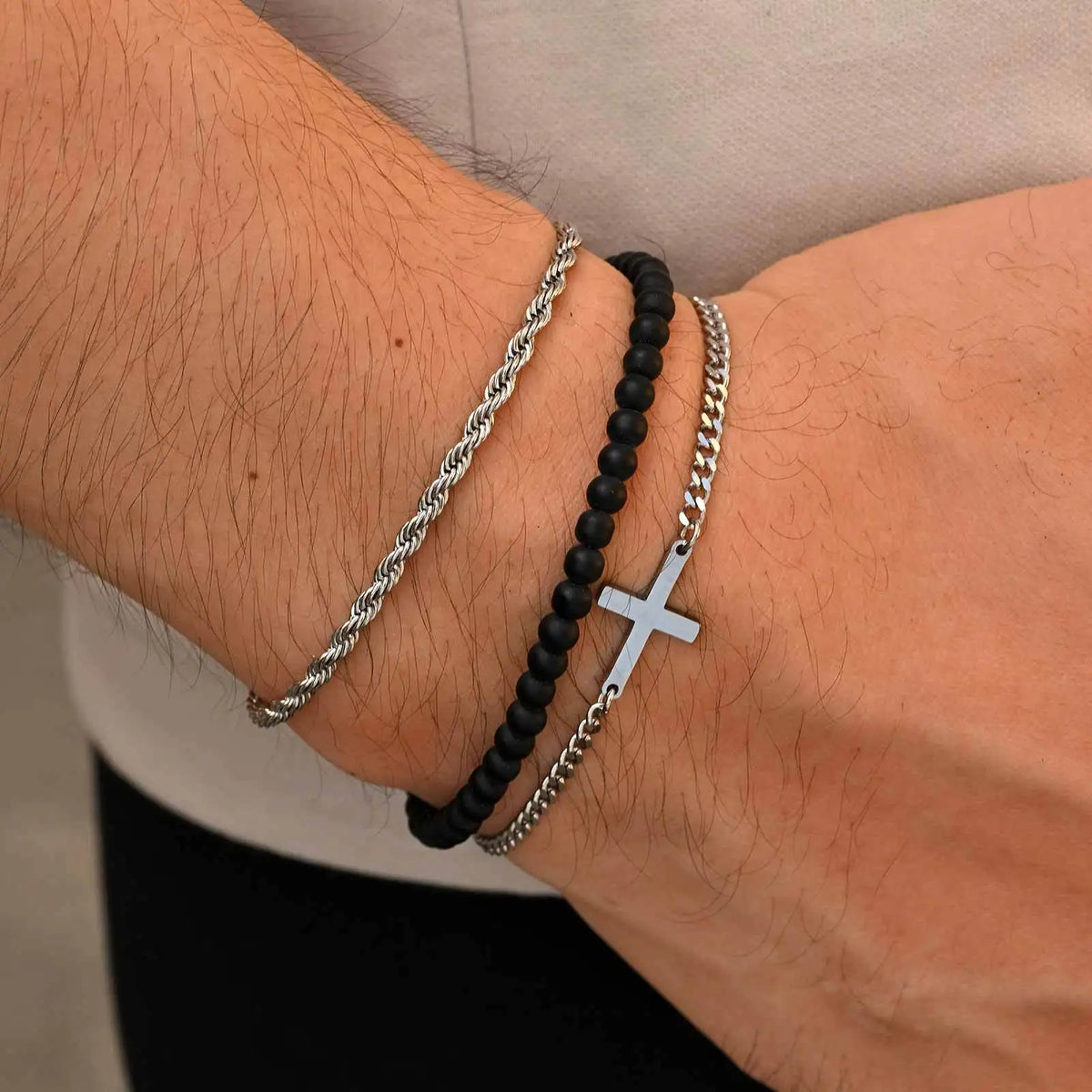 Set de 3 Pulseras Cruz