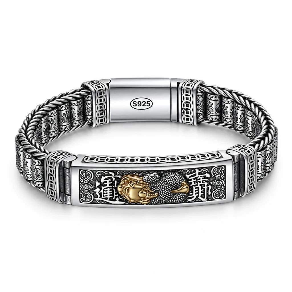 Pulsera de Plata 925 Pixiu · 58 g Maciza
