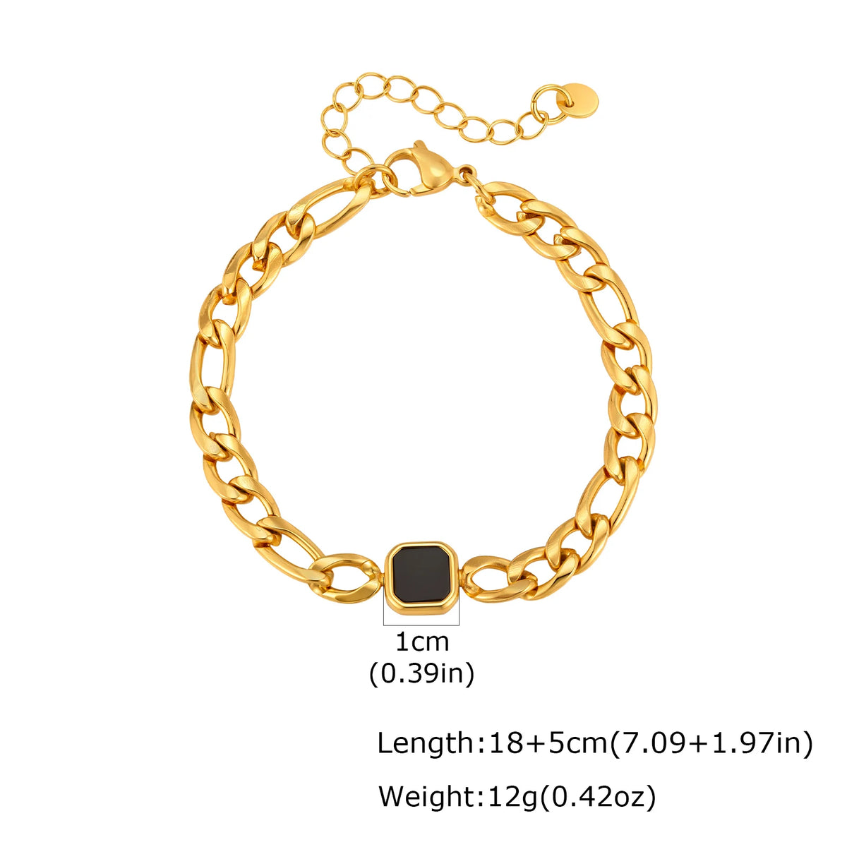 Pulsera Cubana con Piedra · 15 Estilos