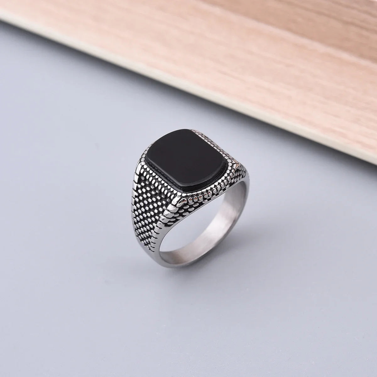 Anillo Sello Ónix Vintage