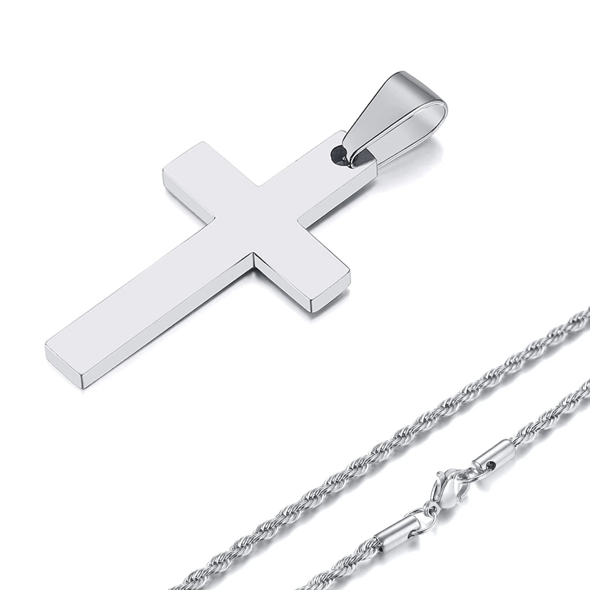 Collar Cruz Signature · 4 Tipos de Cadena