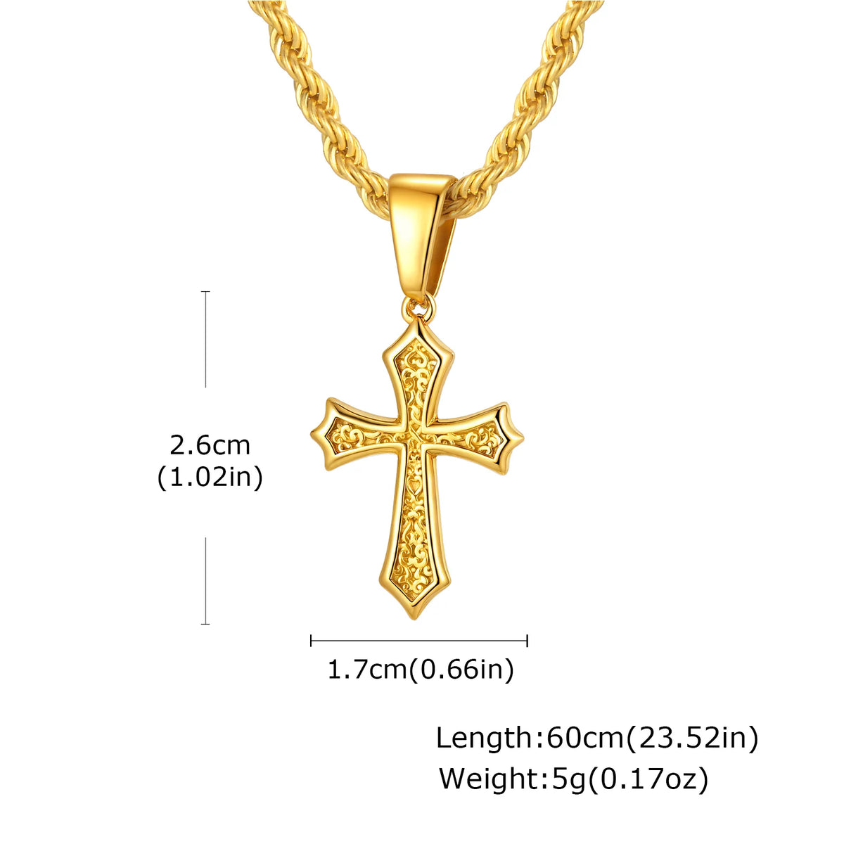 Collar Cruz Fleur de Lis