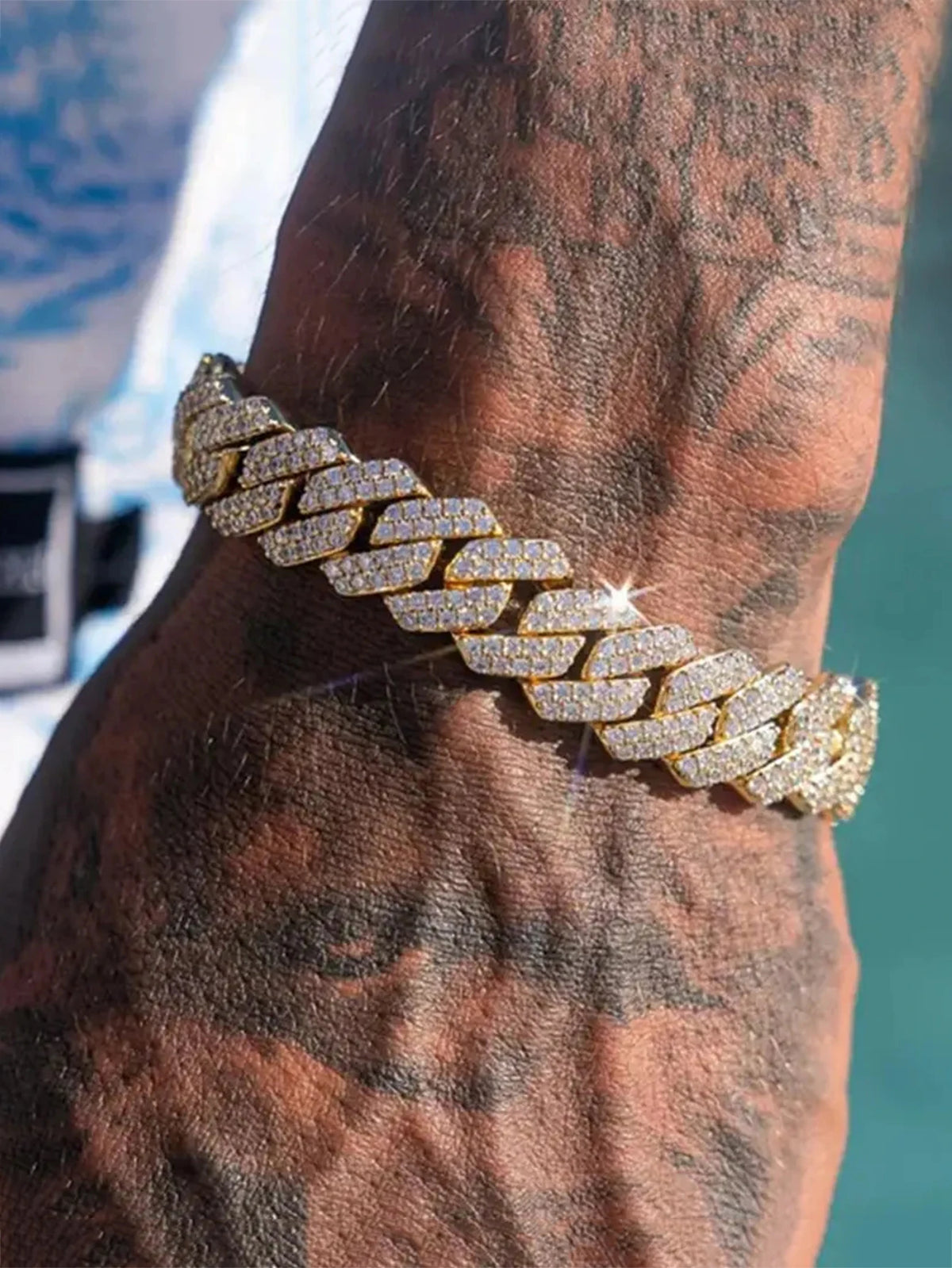 Pulsera Cubana Iced Prong 14 mm