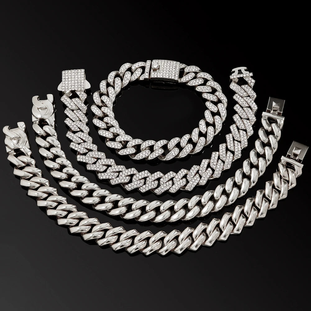Pulsera Cubana Pavé · 13 Estilos