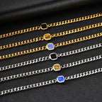 Pulsera Cubana con Piedra · 15 Estilos