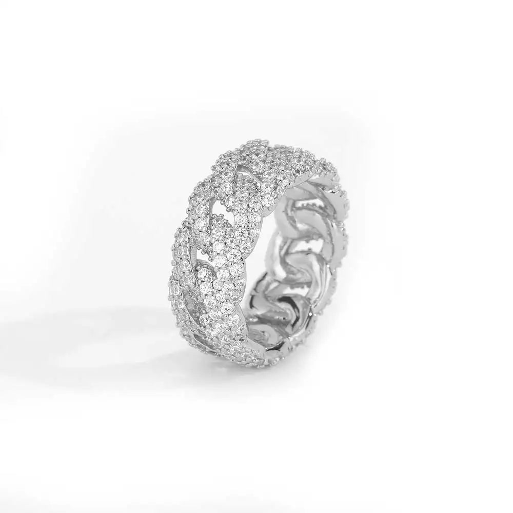 Anillo Cubano Iced con Circones