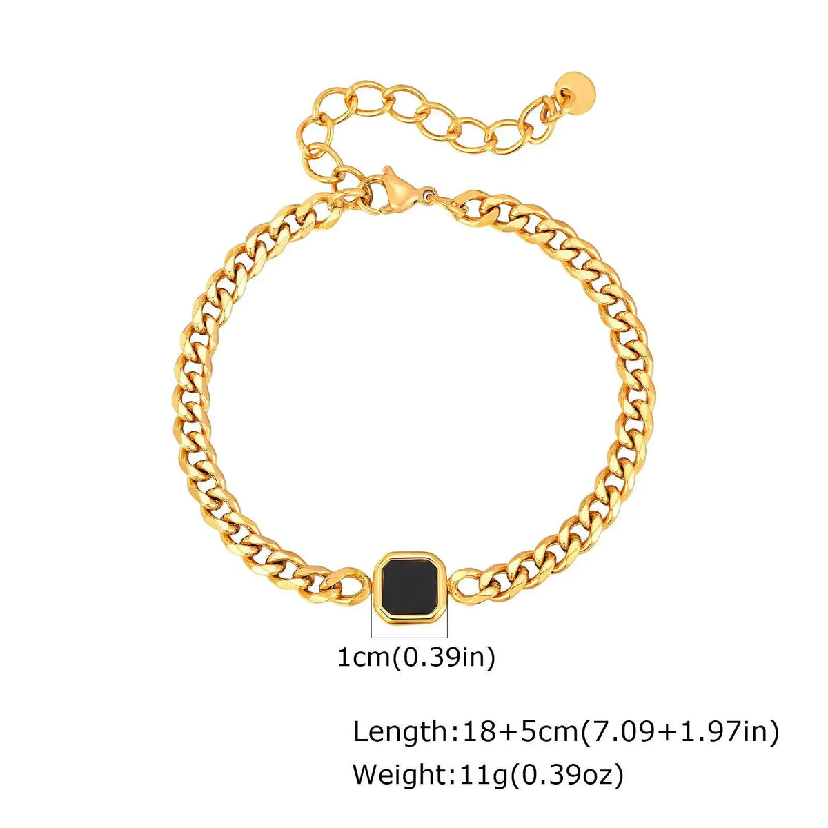 Pulsera Cubana con Piedra · 15 Estilos