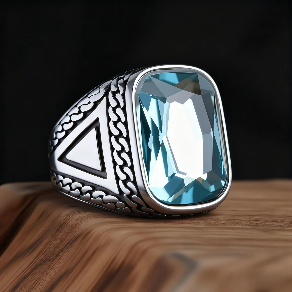 Anillo Sello Delta · 15 Piedras