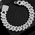 Pulsera Cubana Iced Prong 14 mm