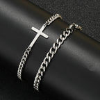 Set 2 Pulseras Cruz y Cubana