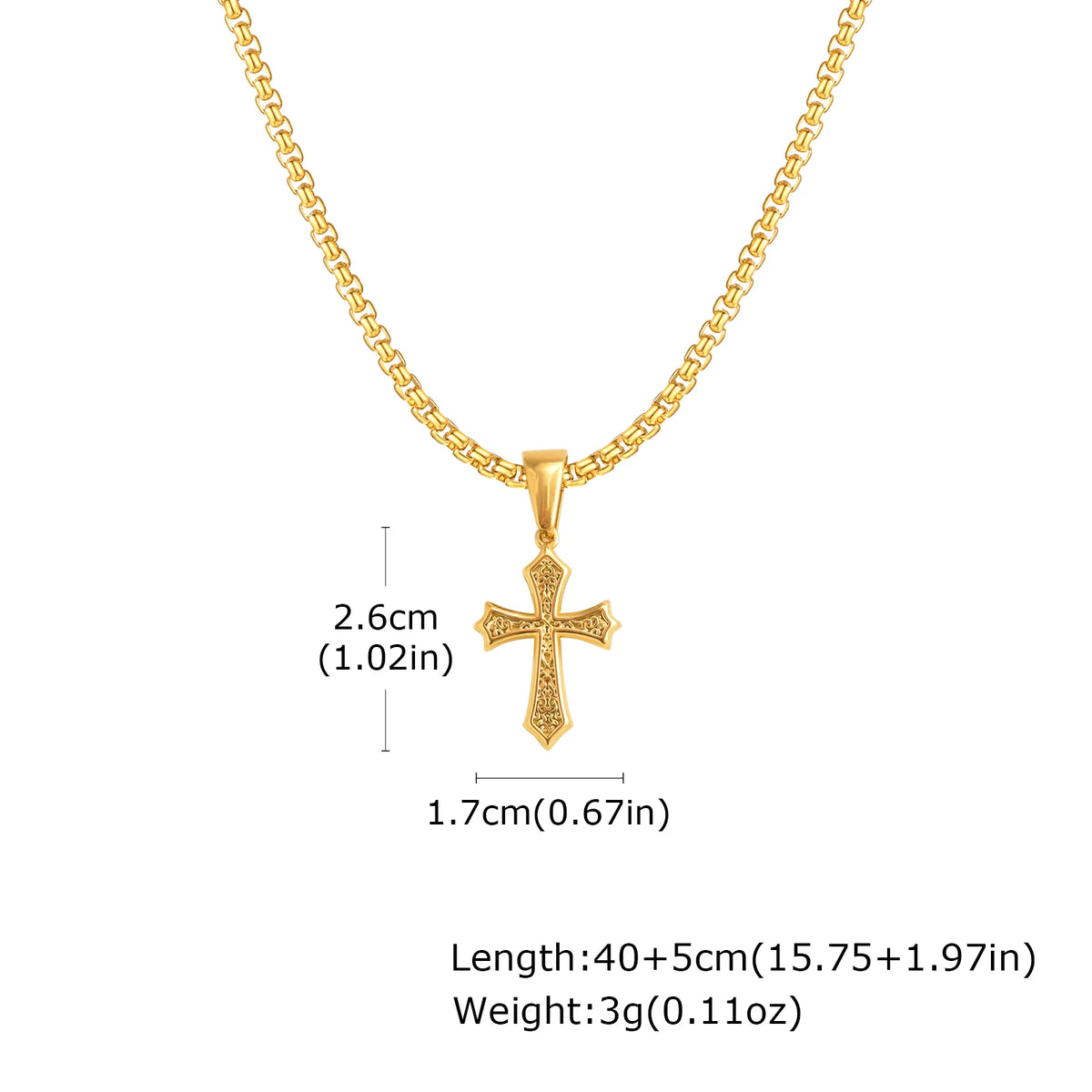 Collar Cruz Fleur de Lis