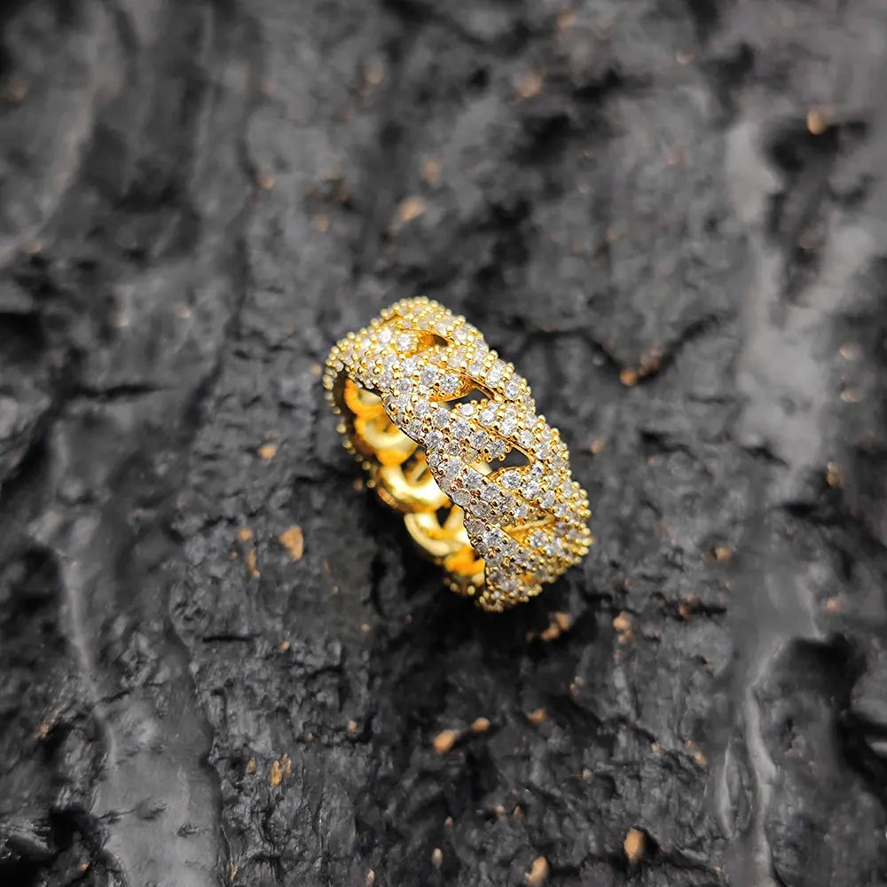 Anillo Cubano Iced con Circones