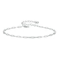Pulsera de Plata 925 Eslabón Cuadrado · Oro Blanco