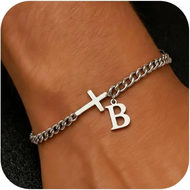 Pulsera Inicial con Cruz · A a la Z