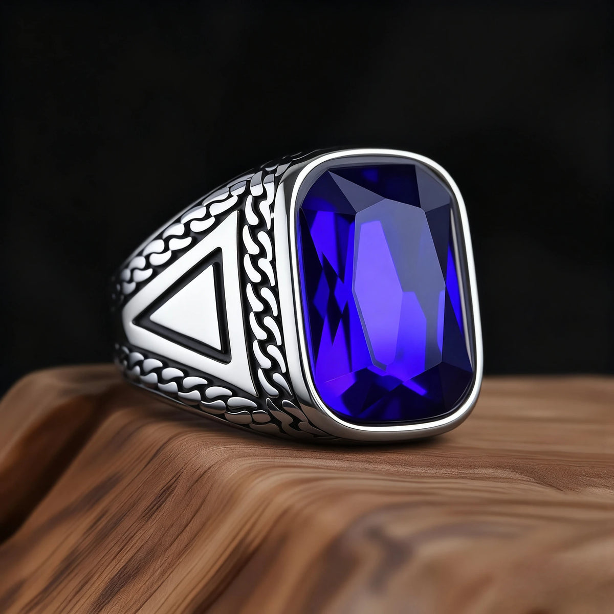 Anillo Sello Delta · 15 Piedras