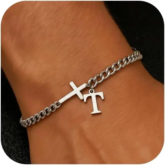 Pulsera Inicial con Cruz · A a la Z