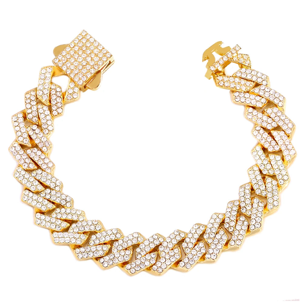 Pulsera Cubana Pavé · 13 Estilos