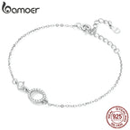Pulsera de Plata 925 Eslabón Circular con Circones