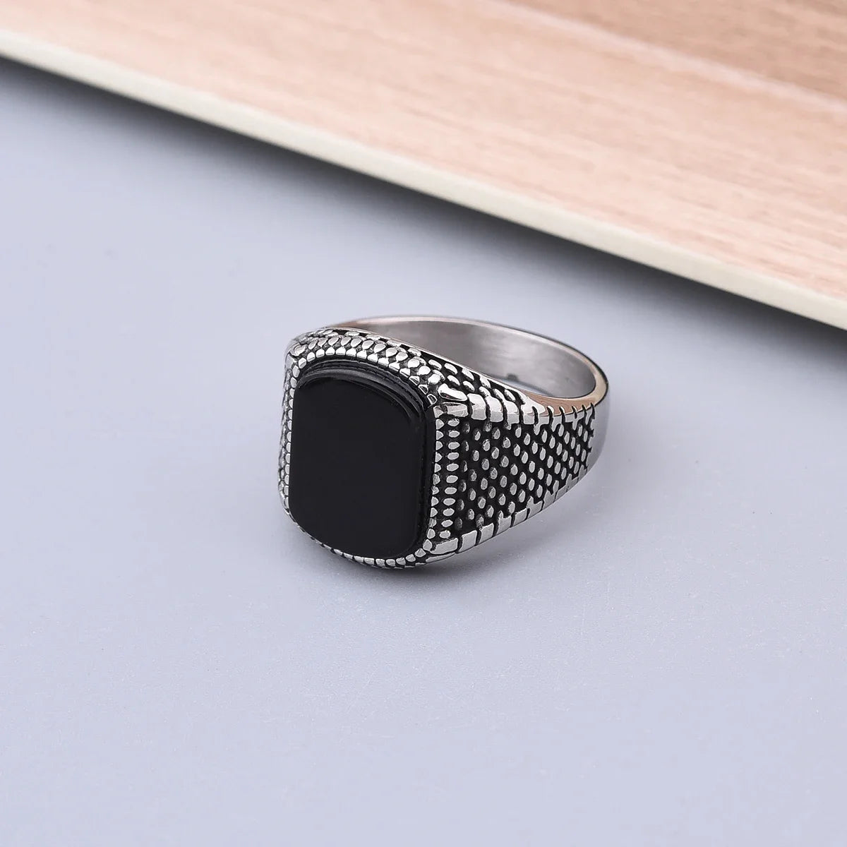 Anillo Sello Ónix Vintage