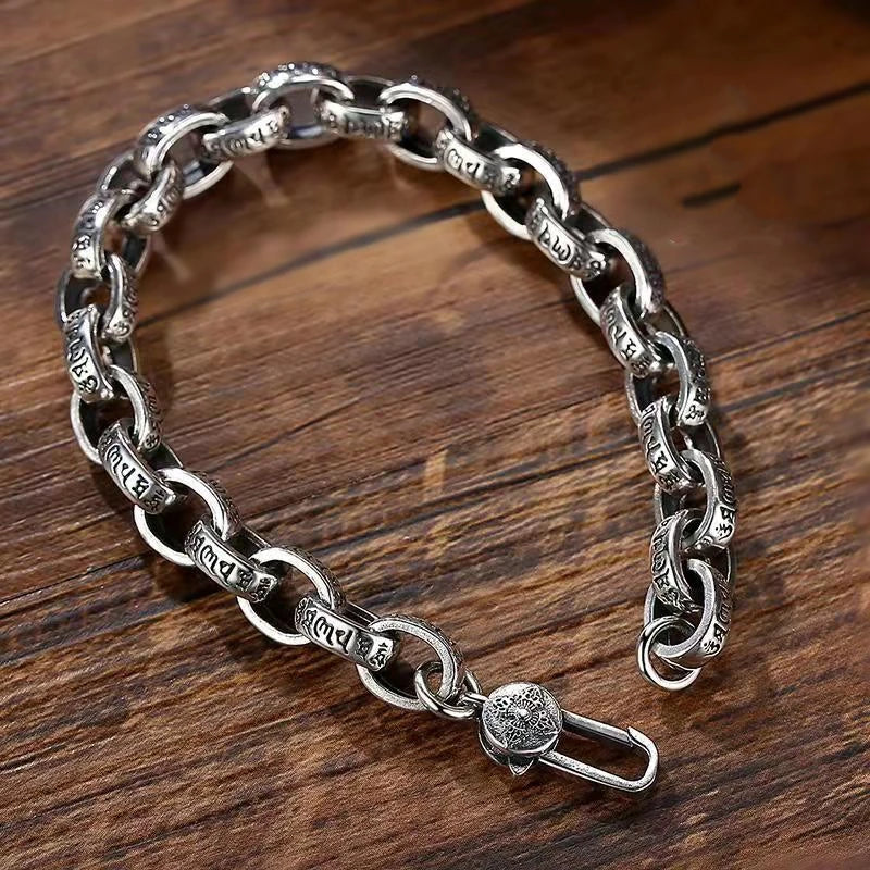 Pulsera de Plata 925 Mantra Tibetano
