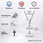Collar Cruz Fleur de Lis