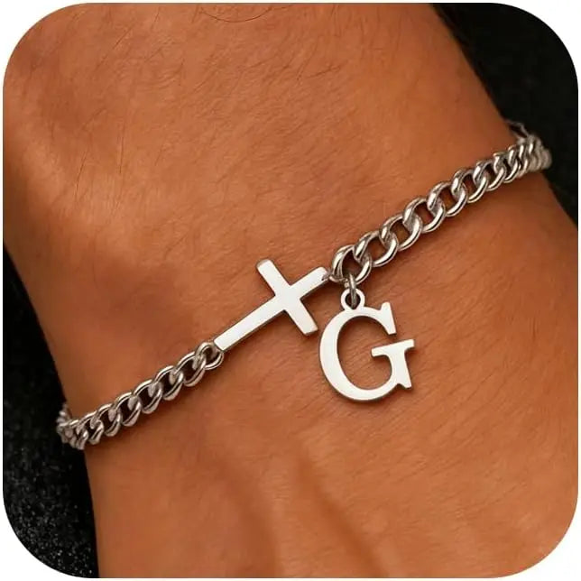 Pulsera Inicial con Cruz · A a la Z